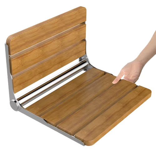 Fold shower seat - up, wooden