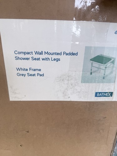 White folding shower - shower, chair